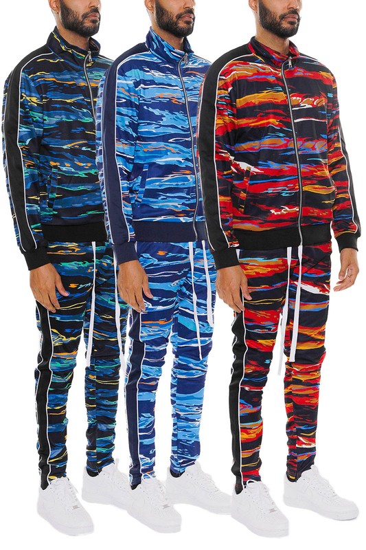 Brandon's Multi Print Mens Tracksuit