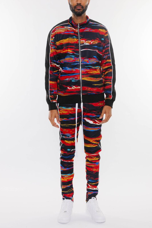 Brandon's Multi Print Mens Tracksuit