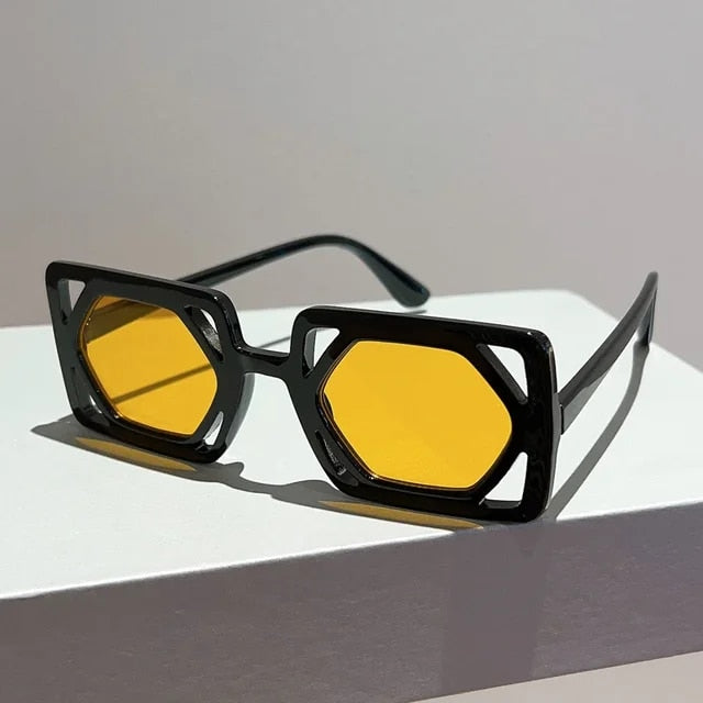 "Hollywood" Plastic Square Polygon Sunglasses