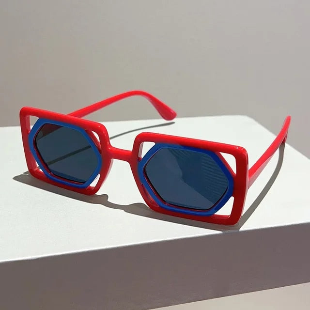 "Hollywood" Plastic Square Polygon Sunglasses