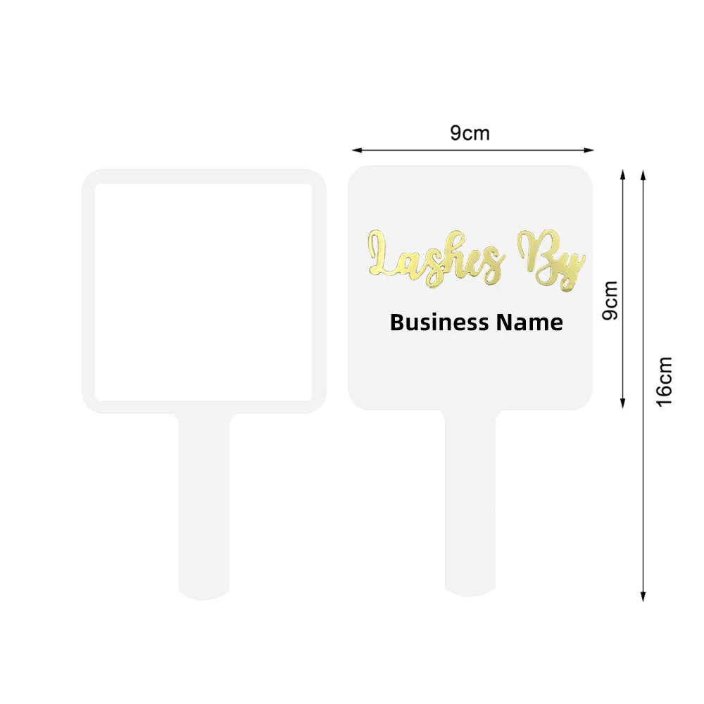 Custom Acrylic Lash Artist Handheld Mirror – Lip or Square Shape