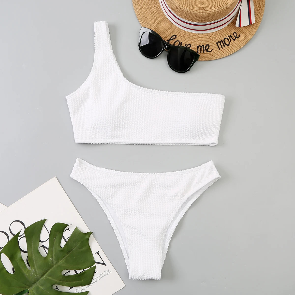 "Breakin Spring" One-Shoulder Bikini