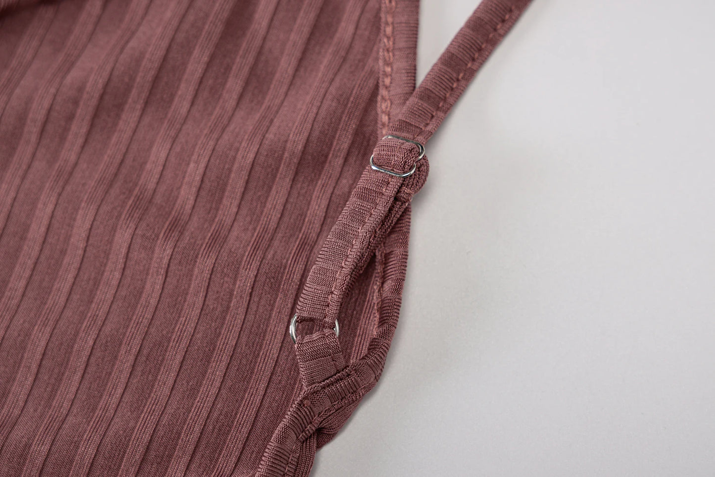 Ribbed Backless Mini Dress