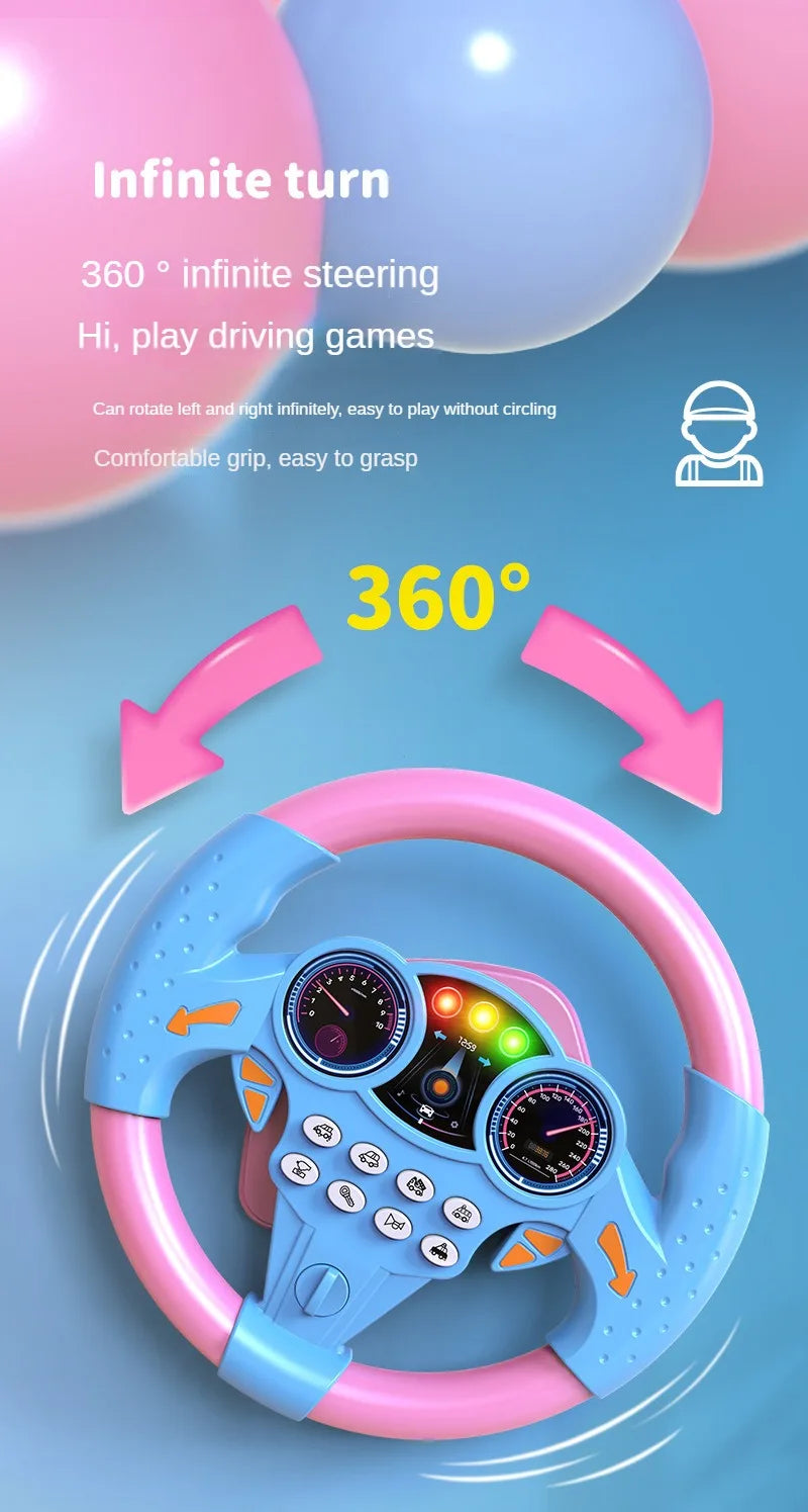 Infant Shining Simulation Steering Wheel Toy