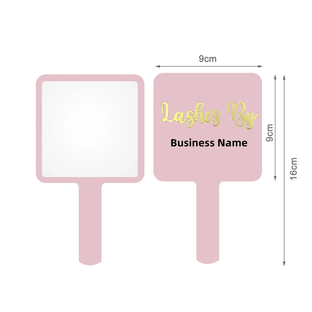 Custom Acrylic Lash Artist Handheld Mirror – Lip or Square Shape