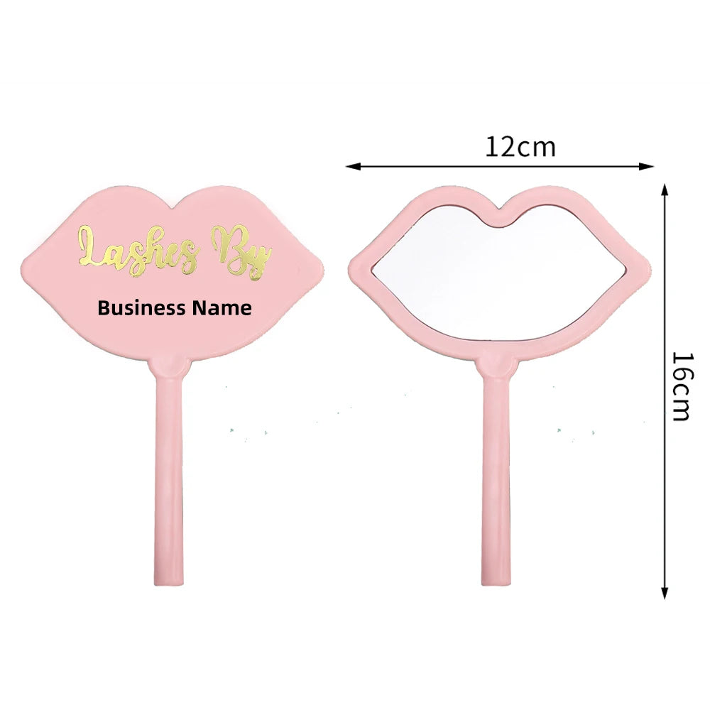 Custom Acrylic Lash Artist Handheld Mirror – Lip or Square Shape
