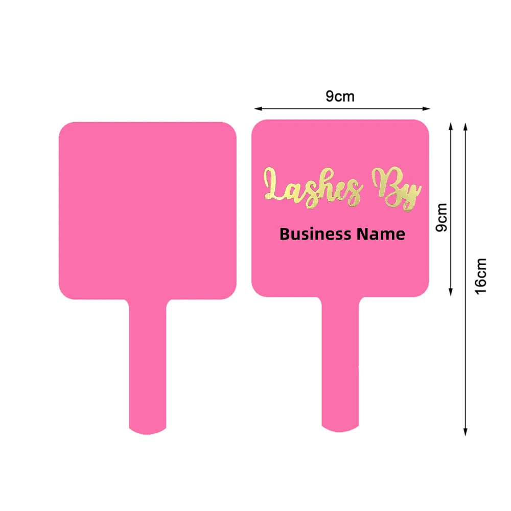 Custom Acrylic Lash Artist Handheld Mirror – Lip or Square Shape