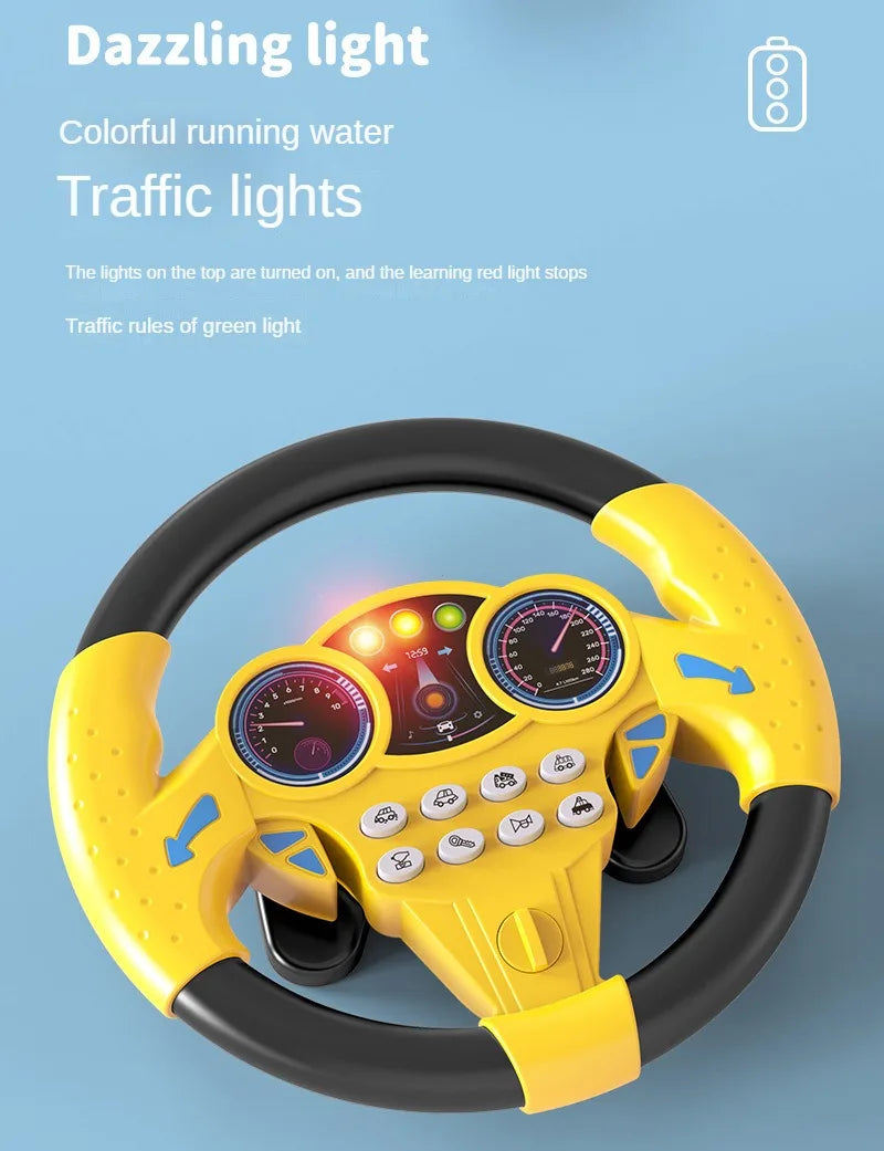 Infant Shining Simulation Steering Wheel Toy