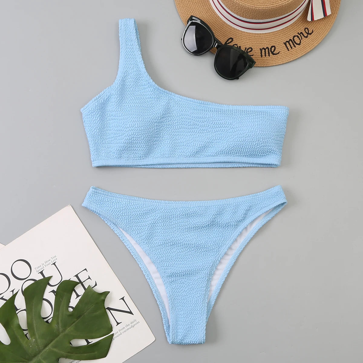 "Breakin Spring" One-Shoulder Bikini