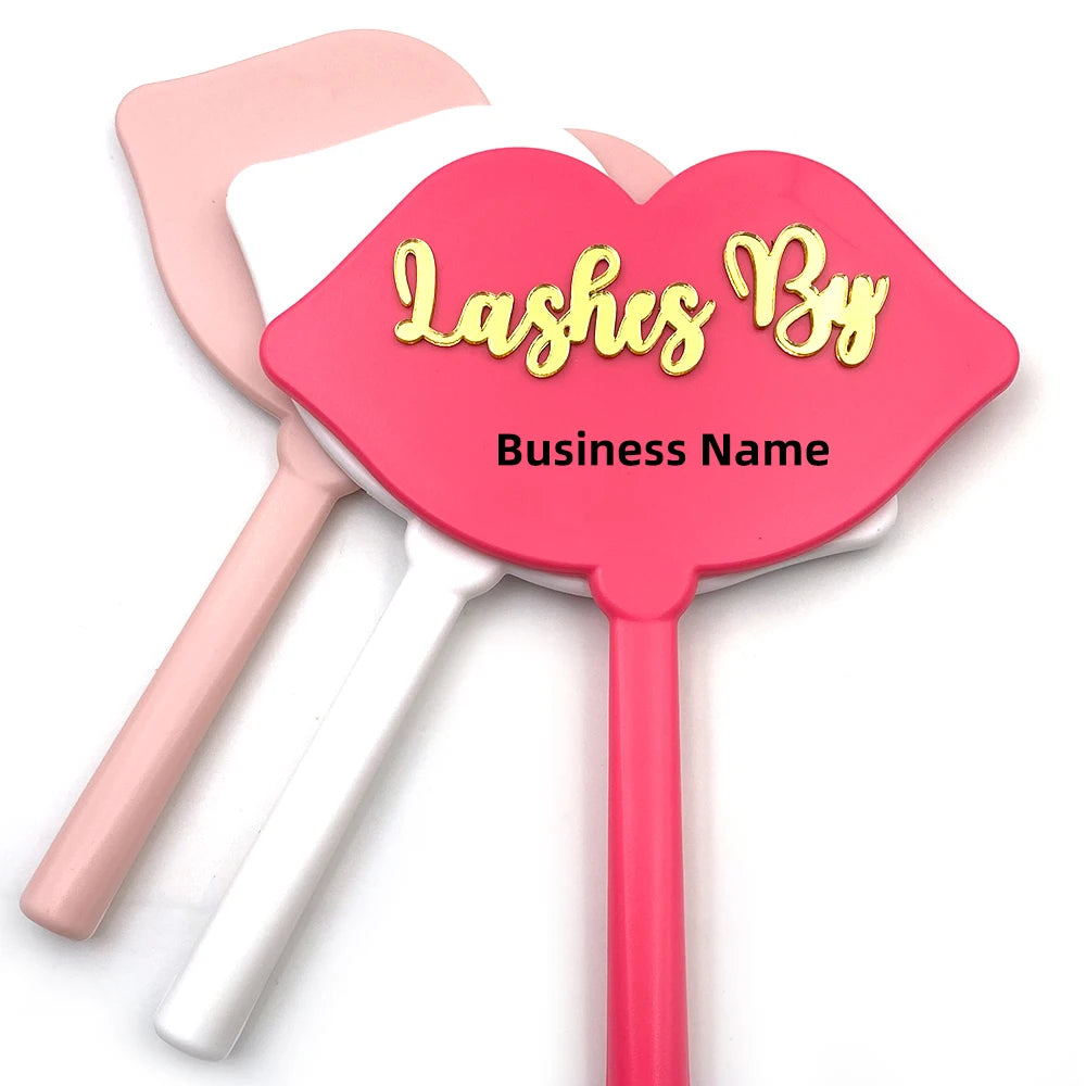 Custom Acrylic Lash Artist Handheld Mirror – Lip or Square Shape