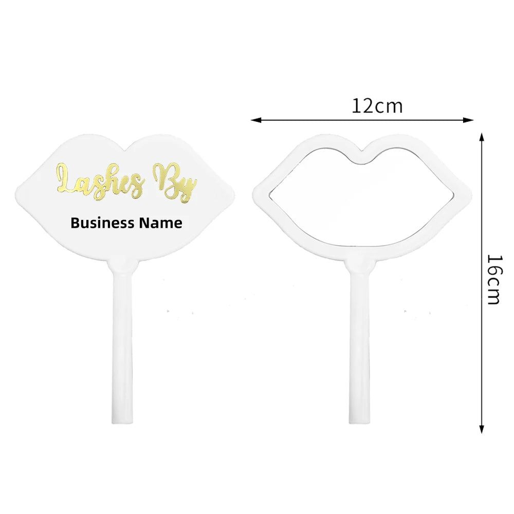 Custom Acrylic Lash Artist Handheld Mirror – Lip or Square Shape