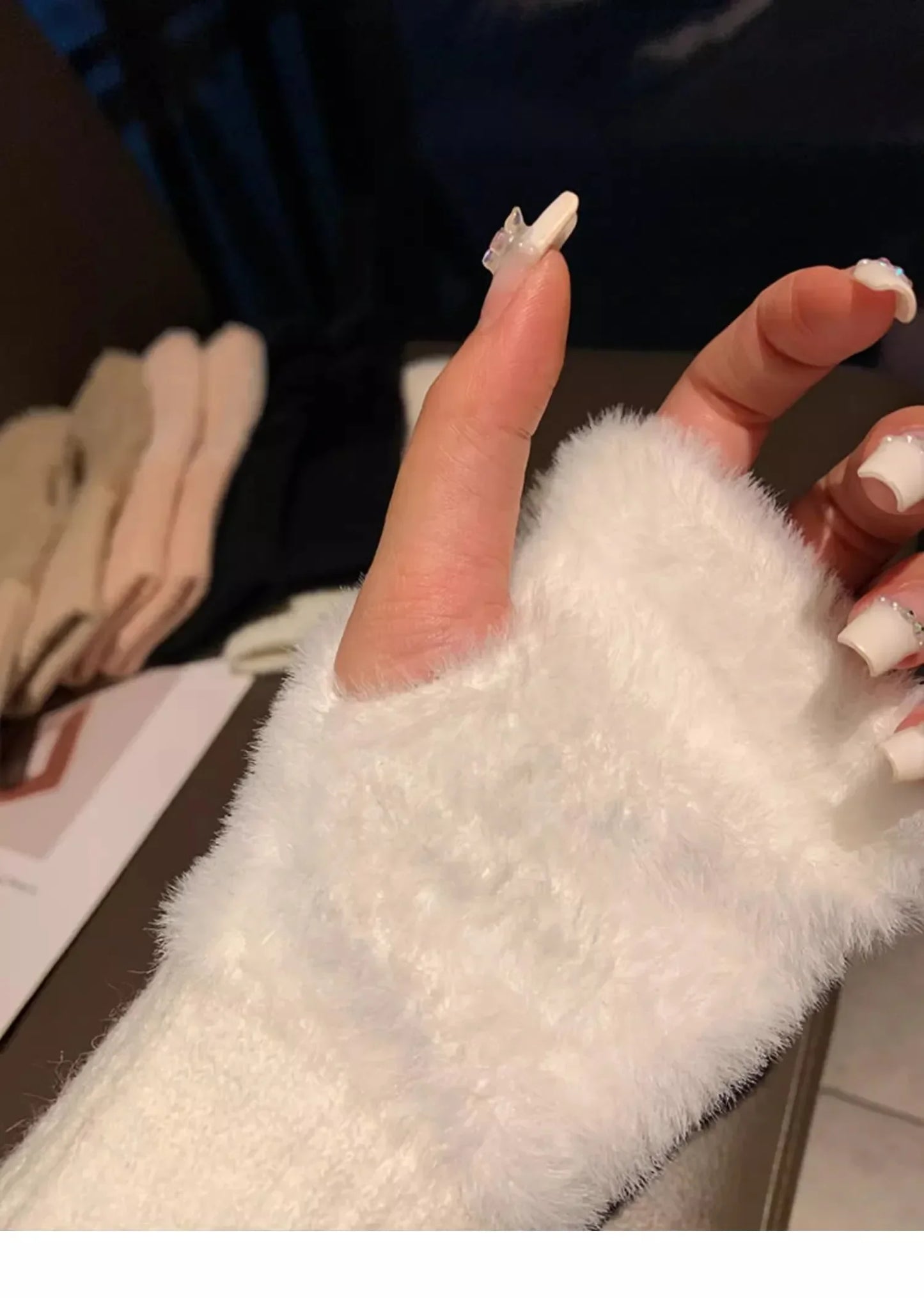 Mink Fleece Soft Winter Half-Finger Gloves