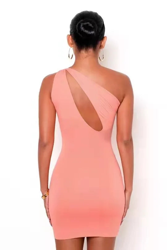 Bianca Irregular One Shoulder Mini Dress