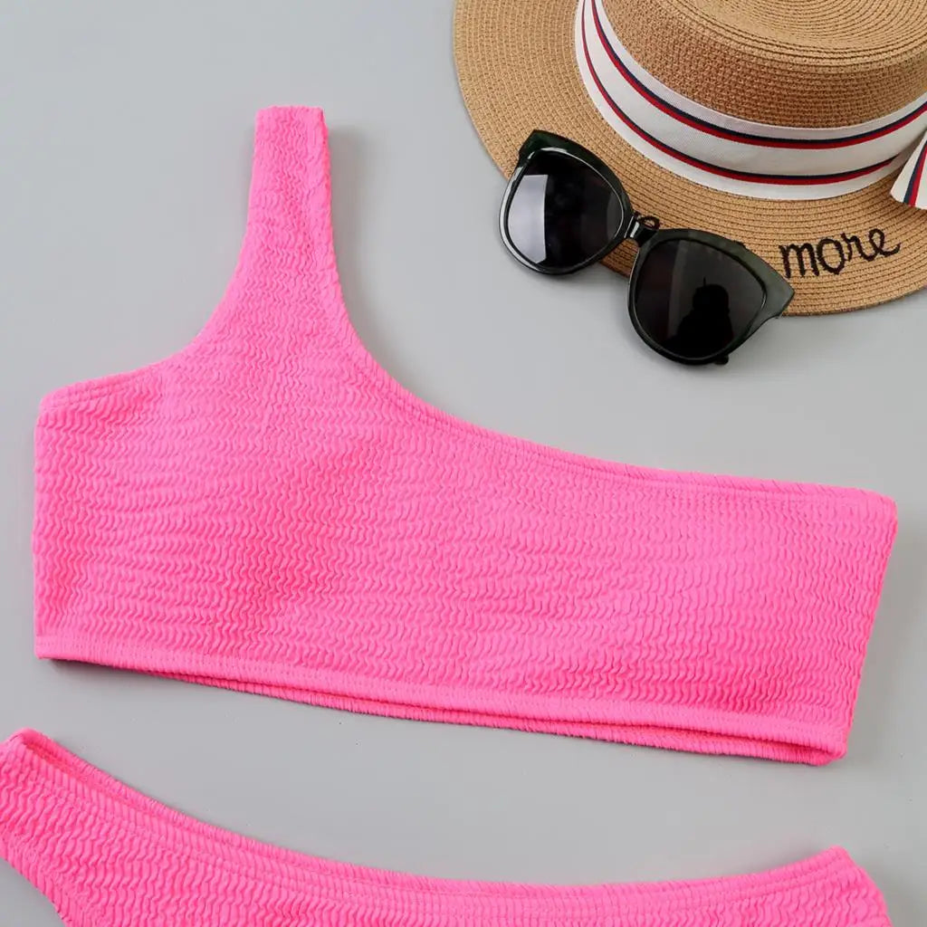 "Breakin Spring" One-Shoulder Bikini