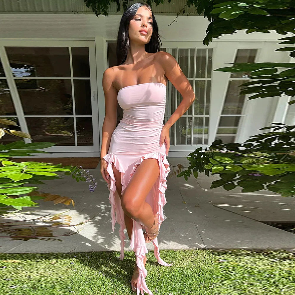 Beach Fun Fringe Tube Dress