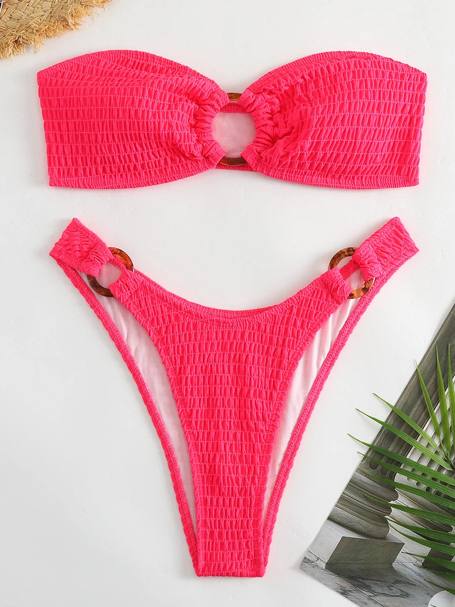 Candy Ring Link Bandeau Bikini