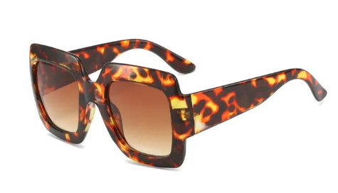 Oversized Square Women Leopard Sunglasses - Weekend Shade Sunglasses