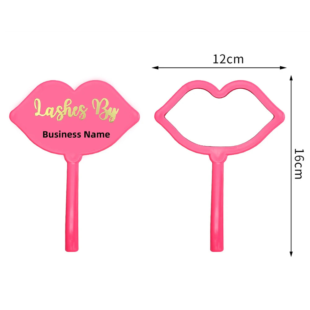 Custom Acrylic Lash Artist Handheld Mirror – Lip or Square Shape