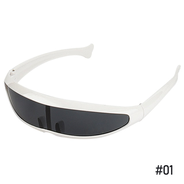 Futuristic Narrow Cyclops Visor Sunglasses