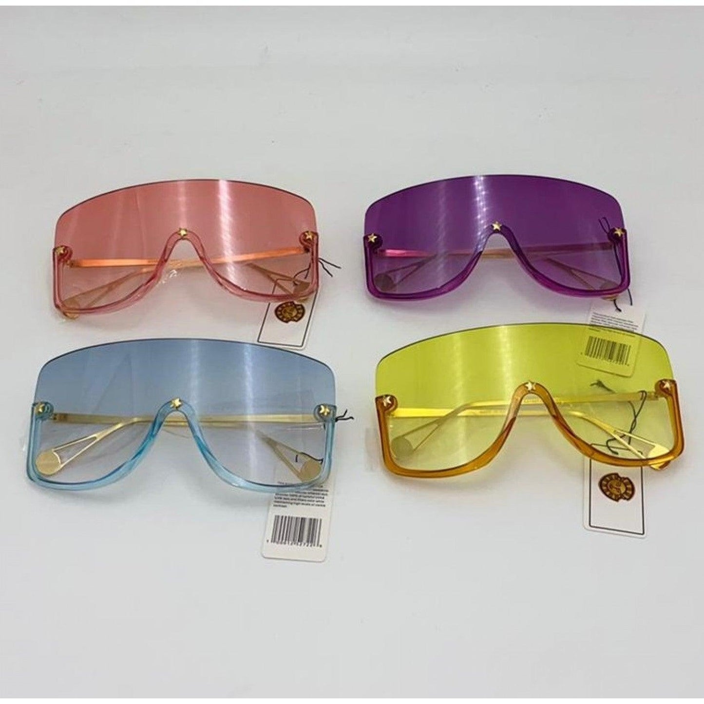 Rimless Shield Metal Sunglasses - Weekend Shade Sunglasses