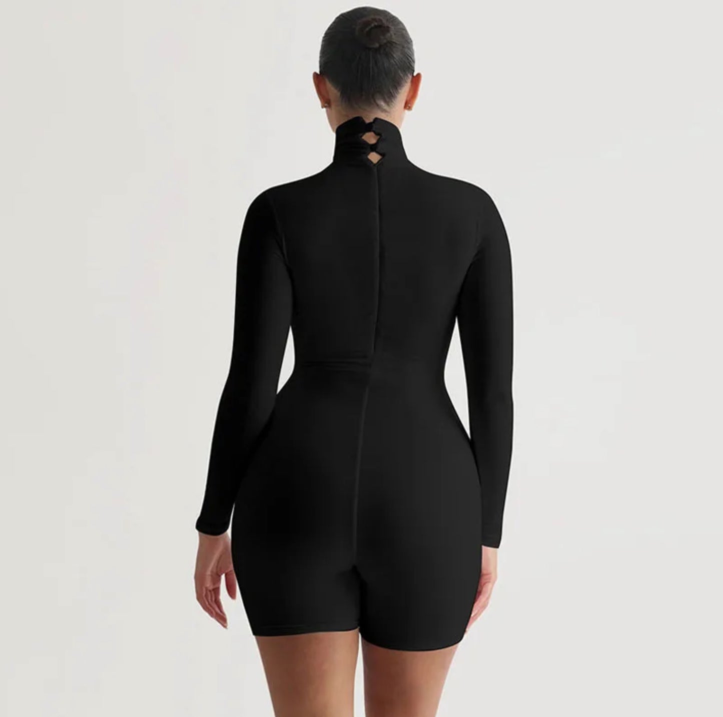 Long Sleeve High Neck Playsuit for Women