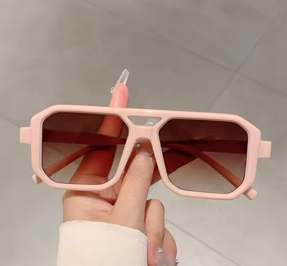 Trendy Oversize Square Retro Sunglasses