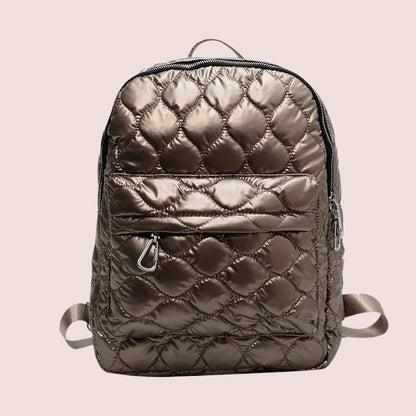 Metallic Puffer Book Bag