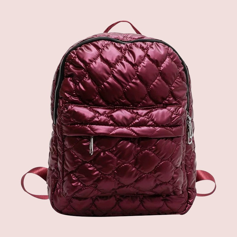 Metallic Puffer Book Bag