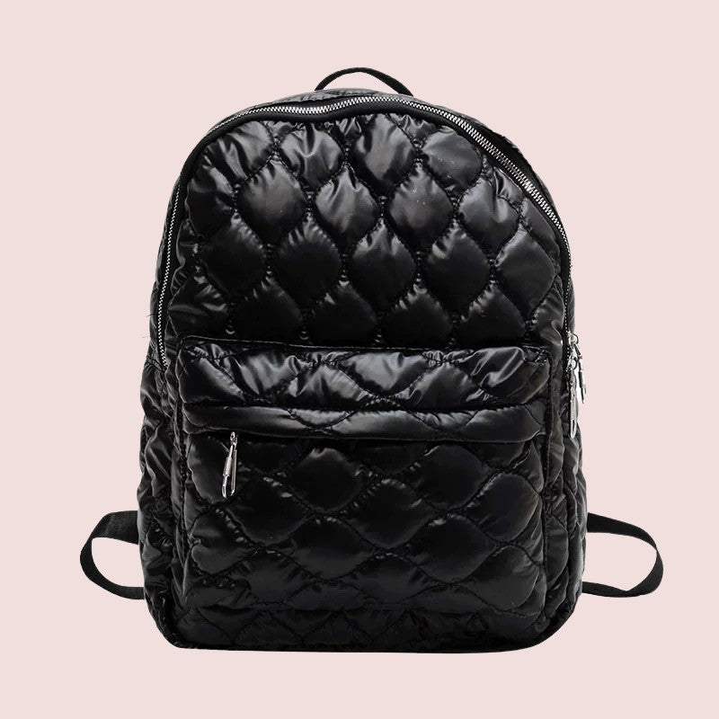 Metallic Puffer Book Bag