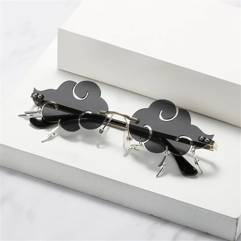 Clouds Rimless Lightning Pendant Sunglasses