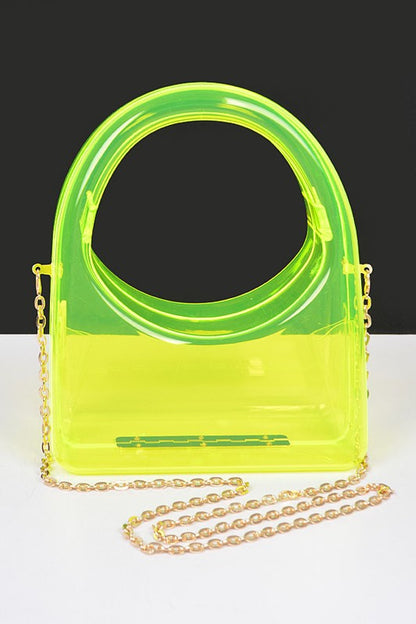 Acrylic Transparent Top Handle Molded Clutch Bag