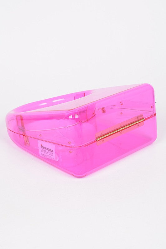 Acrylic Transparent Top Handle Molded Clutch Bag