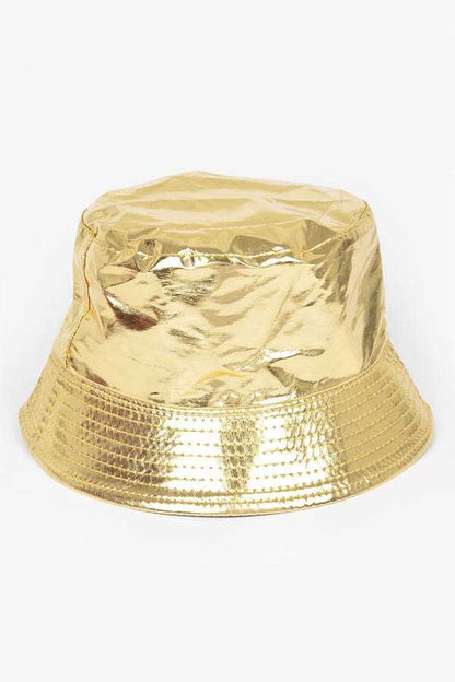 Metallic Bucket Hat - Gold