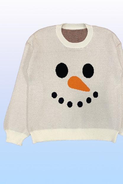 Snowman Knit Holiday Women's Sweater