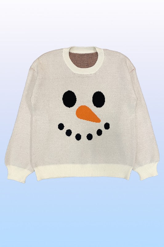 Snowman Knit Holiday Women's Sweater