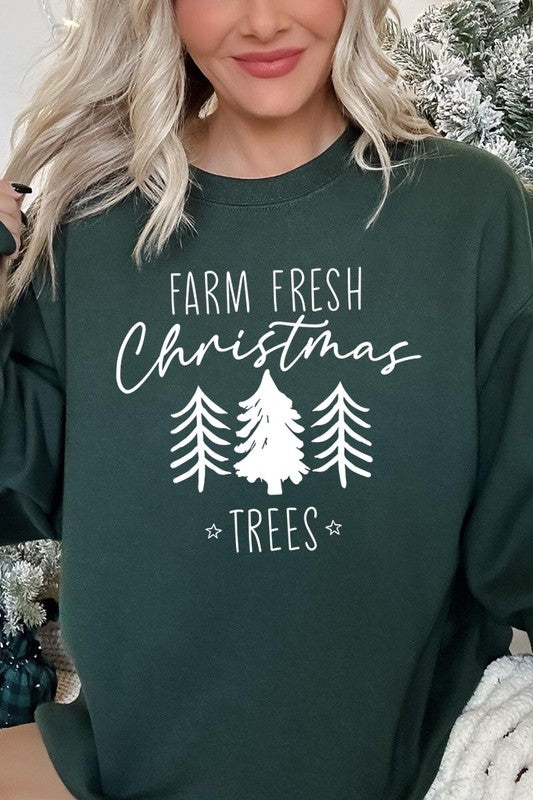 Farm Fresh Christmas Trees Fleece Sweatshirts