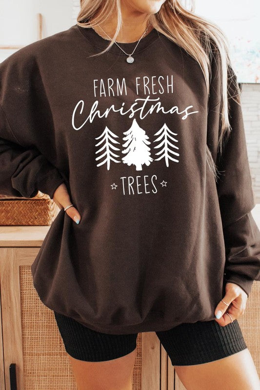 Farm Fresh Christmas Trees Fleece Sweatshirts