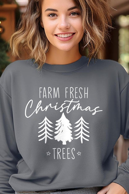 Farm Fresh Christmas Trees Fleece Sweatshirts