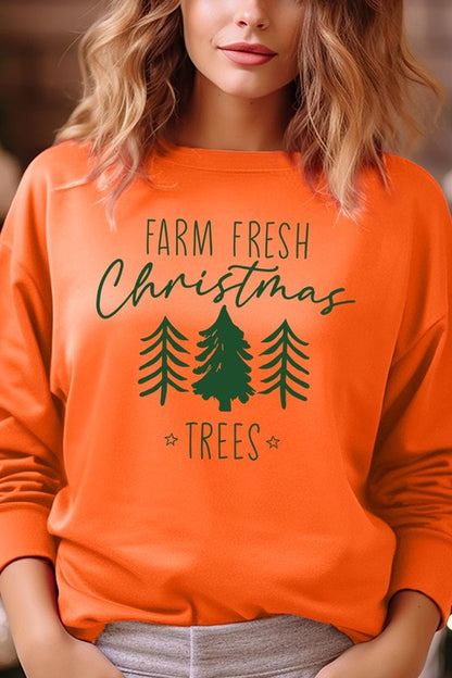 Farm Fresh Christmas Trees Fleece Sweatshirts