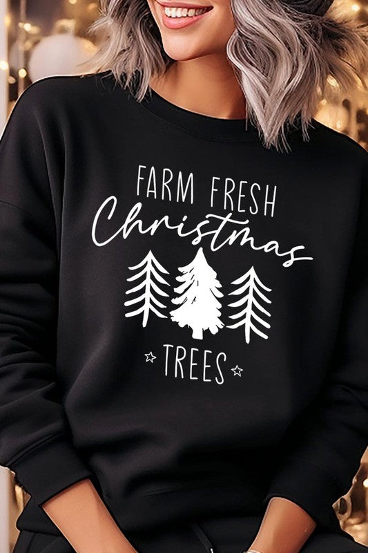 Farm Fresh Christmas Trees Fleece Sweatshirts