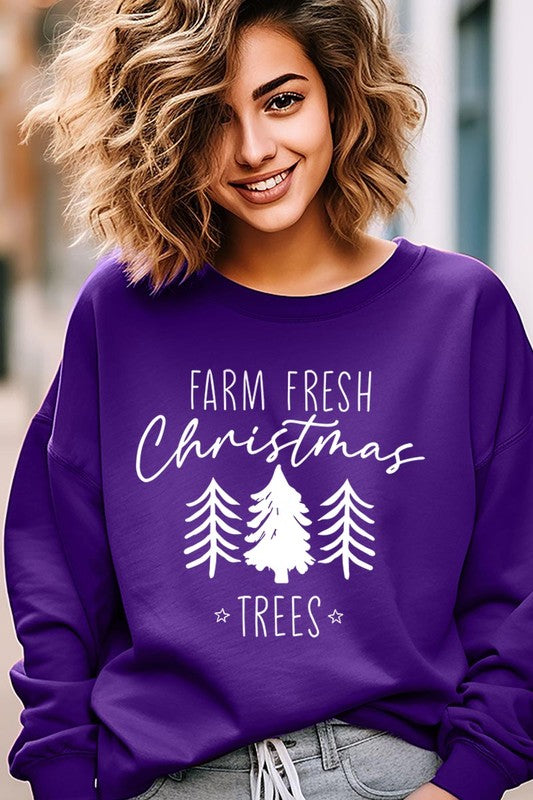 Farm Fresh Christmas Trees Fleece Sweatshirts