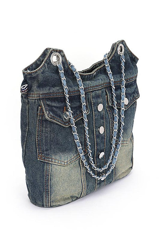 Vintage Denim Iconic Tote Bag