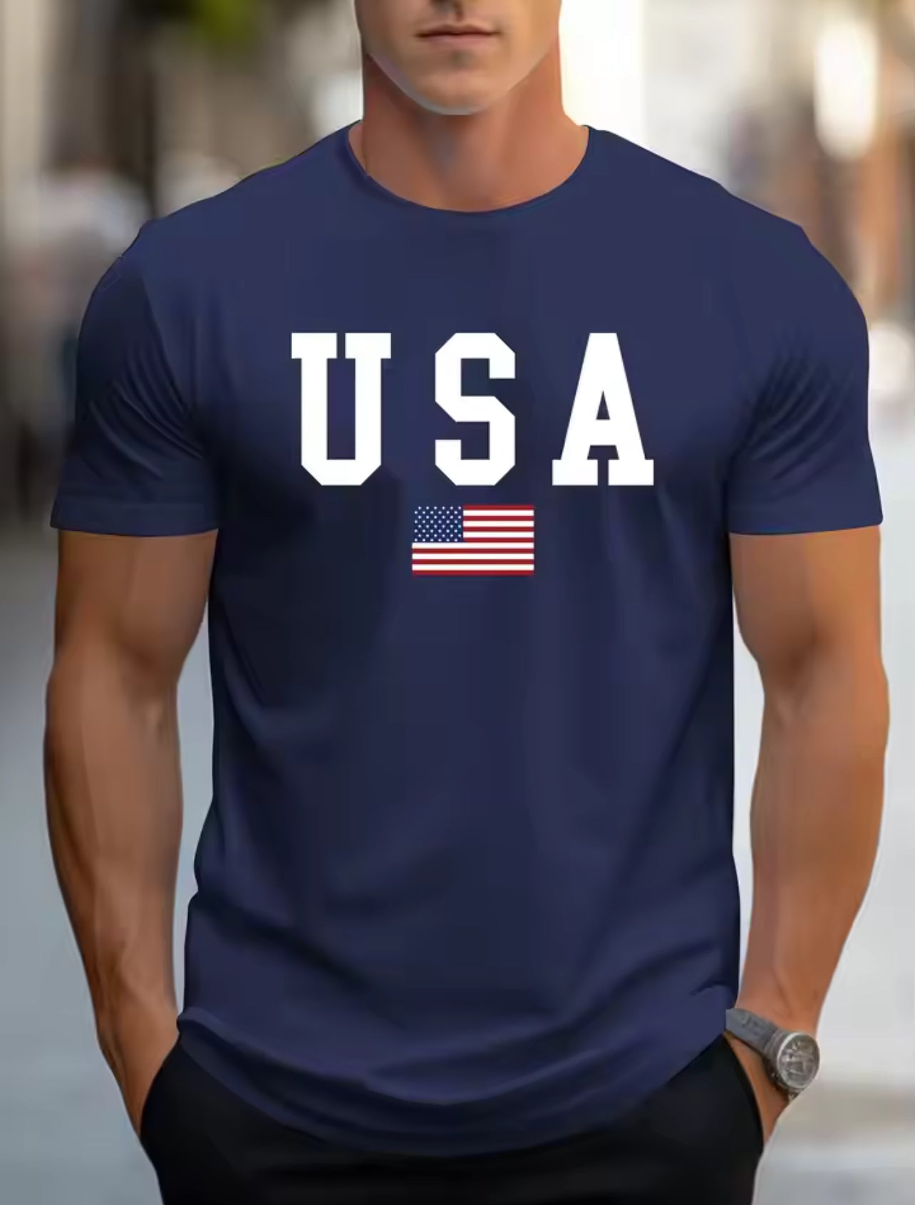 USA Men’s Cotton Print Shirt