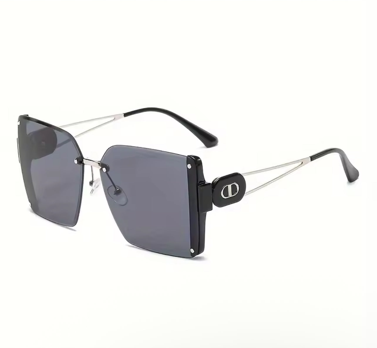 Trendy Frameless Cut-Edge Metal Sunglasses