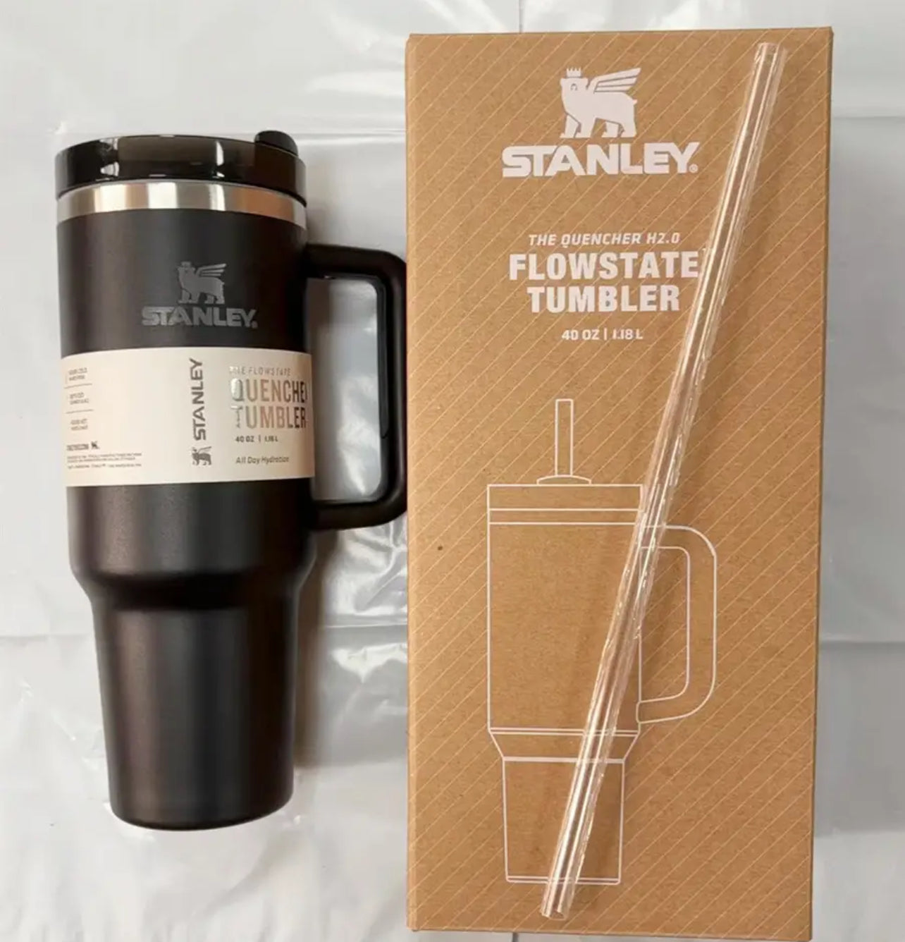 Stanley Quencher H2.0 FlowState Stainless Steel Vacuum Insulated Tumbler with Lid and Straw for Water, Iced Tea or Coffee