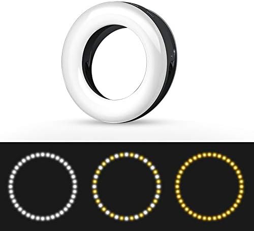 Selfie Ring Light Rechargeable Portable Clip-on Selfie Fill Light with 40 LED