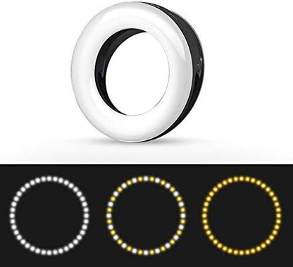 Selfie Ring Light Rechargeable Portable Clip-on Selfie Fill Light with 40 LED