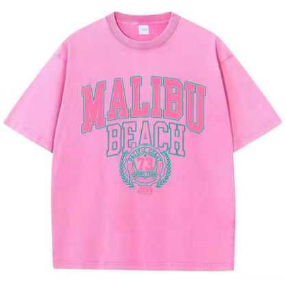 Street Women Cotton Washed T-Shirt – Malibu Beach Edition