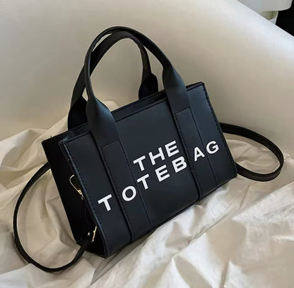 The Tote Bag for Women –  Black Trendy PU Leather Handbag