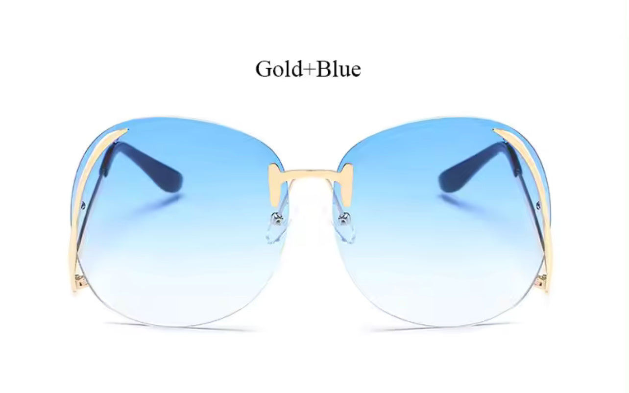 Funky Women Oversize Rimless Sunglasses